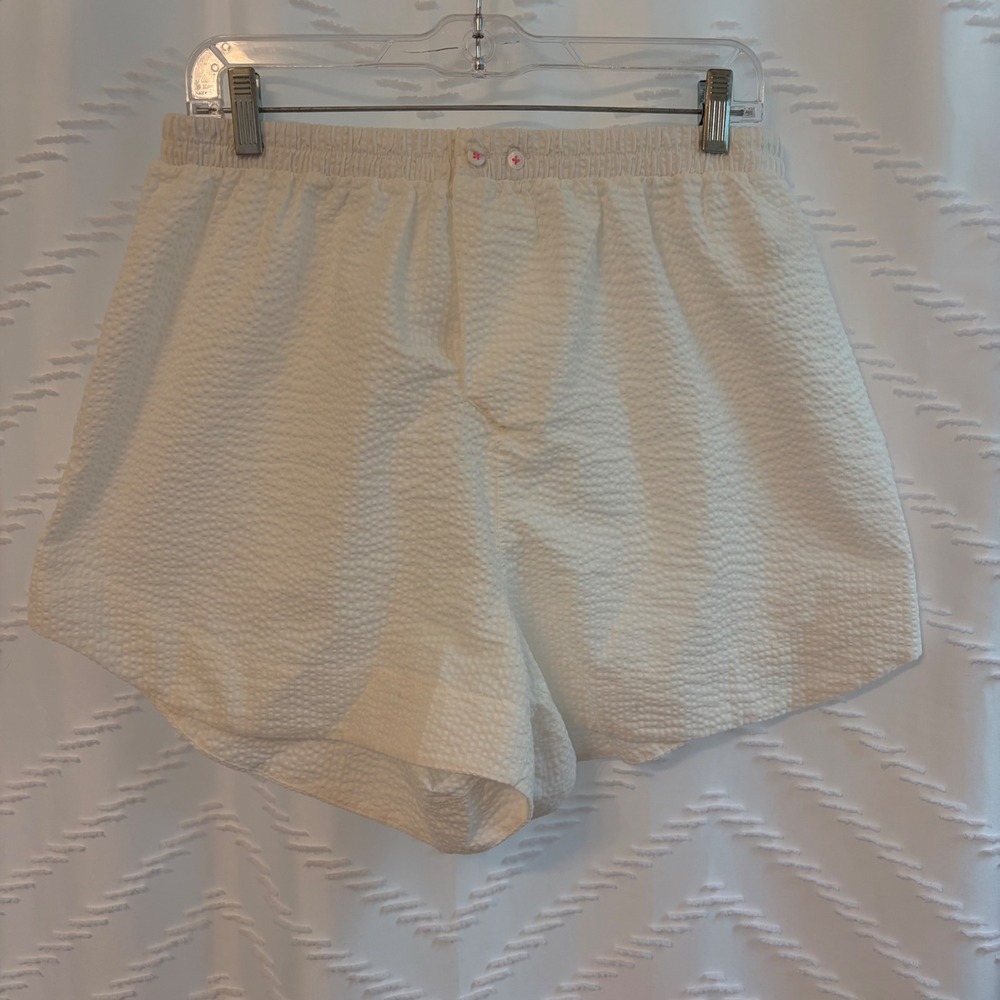 Intimately Free‎ People Ivory Seersucker Lounge Shorts Size M NWT FP095723CY